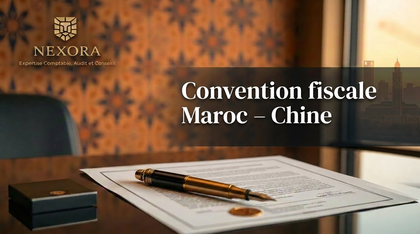 Convention fiscale Maroc – Chine — dividendes, intérêts, redevances et établissement stable — NEXORA Expertise Comptable, Audit et Conseils Convention fiscale Maroc – Chine — dividendes, intérêts, redevances et établissement stable — NEXORA Expertise Comptable, Audit et Conseils